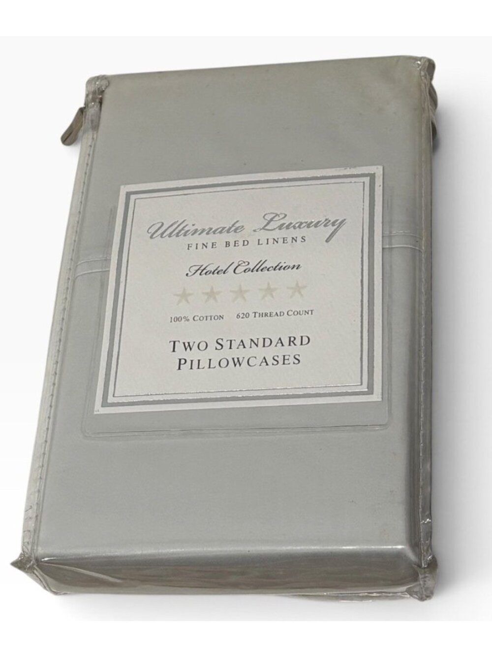 Hotel Collection Two Standard Pillowcases 21" x 32" Solid Sateen Light Blue NEW